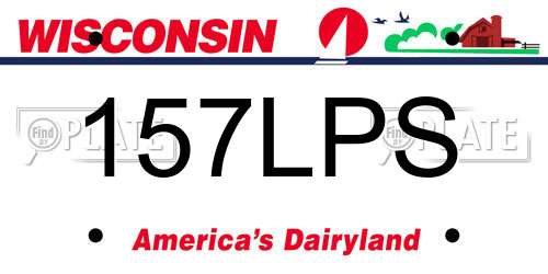 157LPS Wisconsin License Plate
