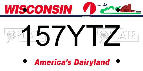 157YTZ Wisconsin License Plate