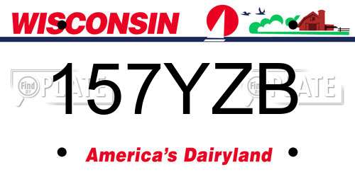 157YZB Wisconsin License Plate