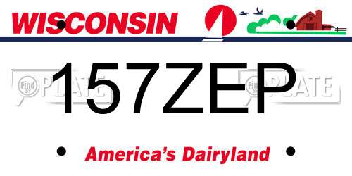 157ZEP Wisconsin License Plate