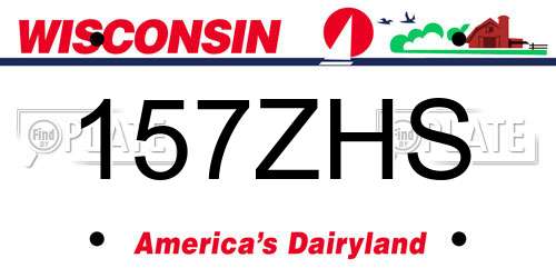 157ZHS Wisconsin License Plate