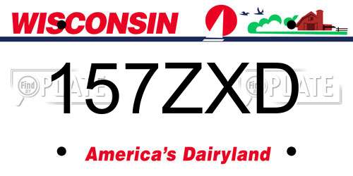 157ZXD Wisconsin License Plate