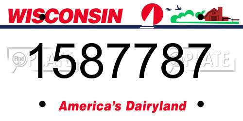 1587787 Wisconsin License Plate