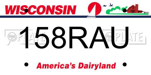 158RAU Wisconsin License Plate