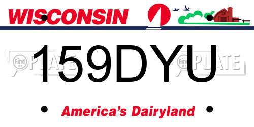 159DYU Wisconsin License Plate