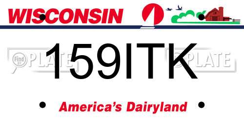 159ITK Wisconsin License Plate