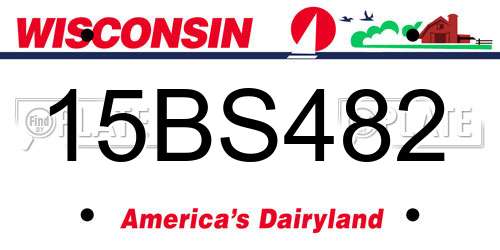 15BS482 Wisconsin License Plate