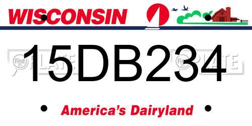 15DB234 Wisconsin License Plate
