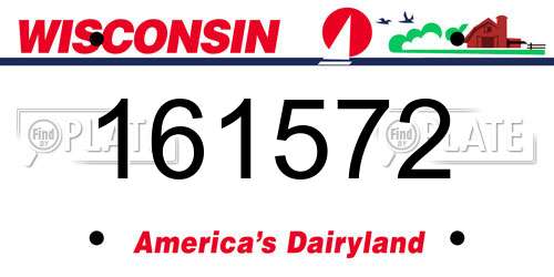 161572 Wisconsin License Plate