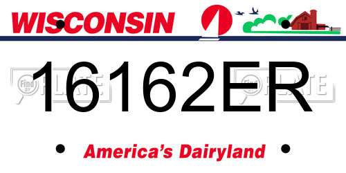 16162ER Wisconsin License Plate