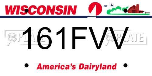 161FVV Wisconsin License Plate