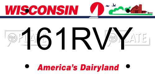 161RVY Wisconsin License Plate