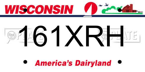 161XRH Wisconsin License Plate
