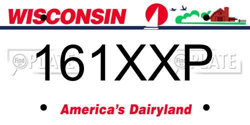 161XXP Wisconsin License Plate