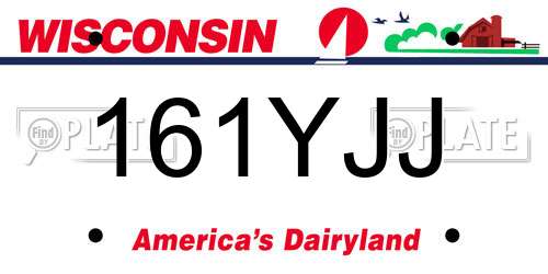 161YJJ Wisconsin License Plate