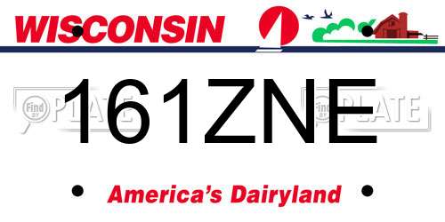 161ZNE Wisconsin License Plate
