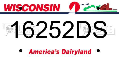 16252DS Wisconsin License Plate
