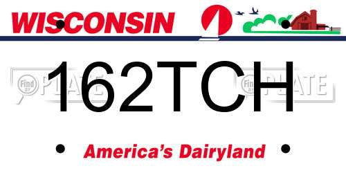 162TCH Wisconsin License Plate