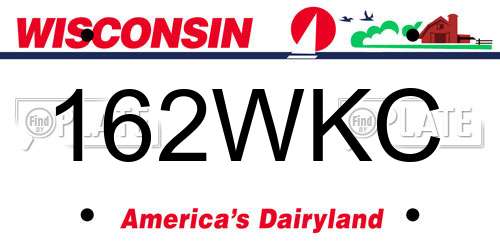 162WKC Wisconsin License Plate