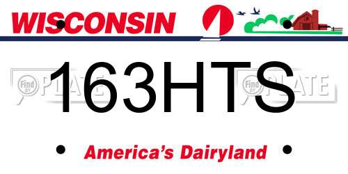 163HTS Wisconsin License Plate