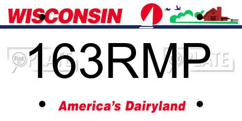 163RMP Wisconsin License Plate