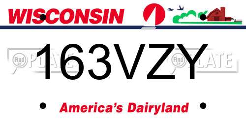 163VZY Wisconsin License Plate