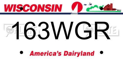 163WGR Wisconsin License Plate