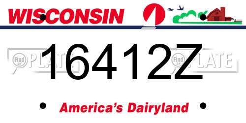 16412Z Wisconsin License Plate