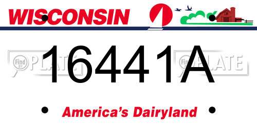 16441A Wisconsin License Plate