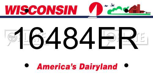 16484ER Wisconsin License Plate