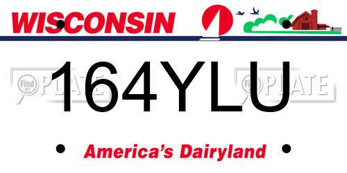 164YLU Wisconsin License Plate