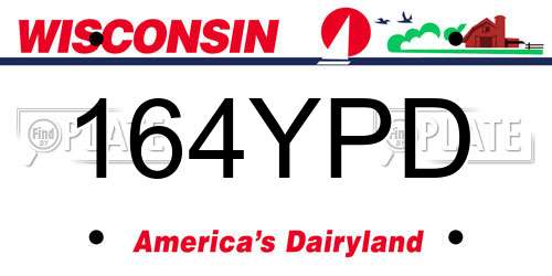 164YPD Wisconsin License Plate