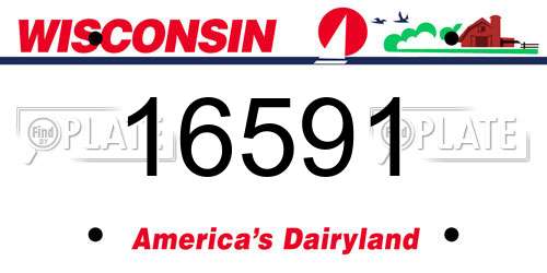 16591 Wisconsin License Plate
