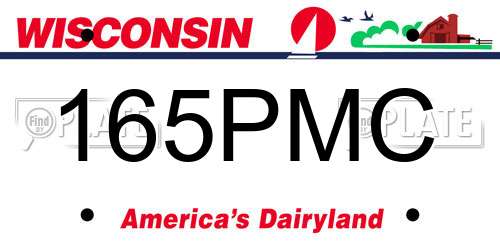 165PMC Wisconsin License Plate
