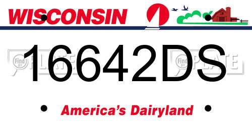 16642DS Wisconsin License Plate