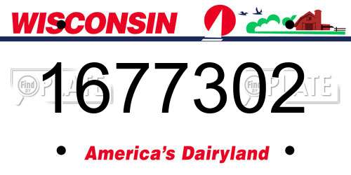 1677302 Wisconsin License Plate