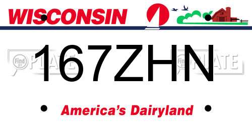 167ZHN Wisconsin License Plate
