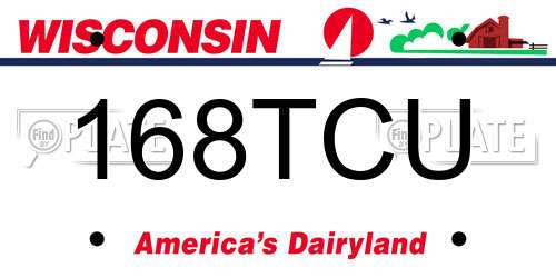168TCU Wisconsin License Plate