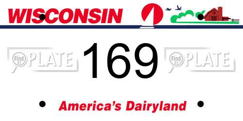 169 Wisconsin License Plate