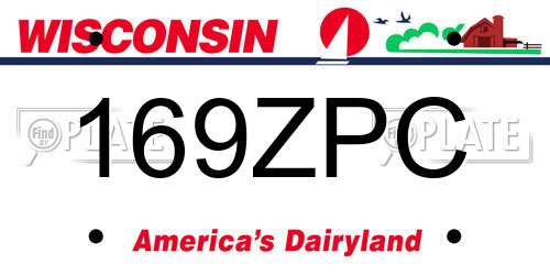 169ZPC Wisconsin License Plate