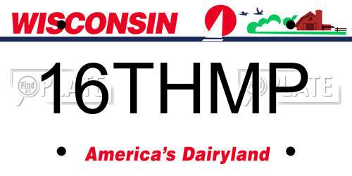 16THMP Wisconsin License Plate