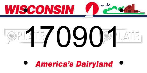 170901 Wisconsin License Plate