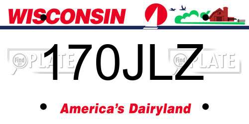 170JLZ Wisconsin License Plate