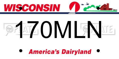 170MLN Wisconsin License Plate