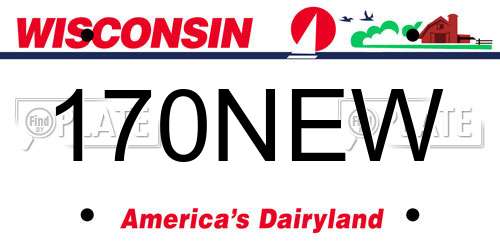 170NEW Wisconsin License Plate