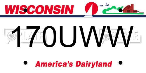 170UWW Wisconsin License Plate