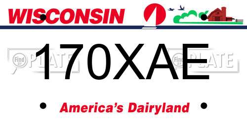 170XAE Wisconsin License Plate
