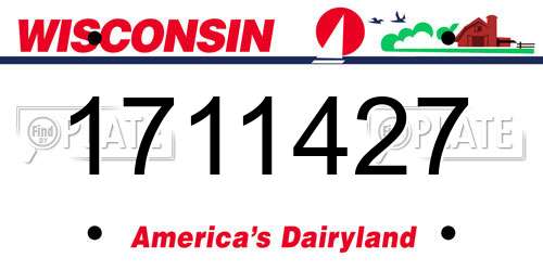 1711427 Wisconsin License Plate