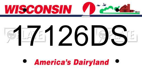 17126DS Wisconsin License Plate