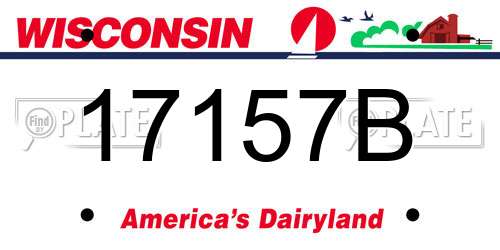 17157B Wisconsin License Plate